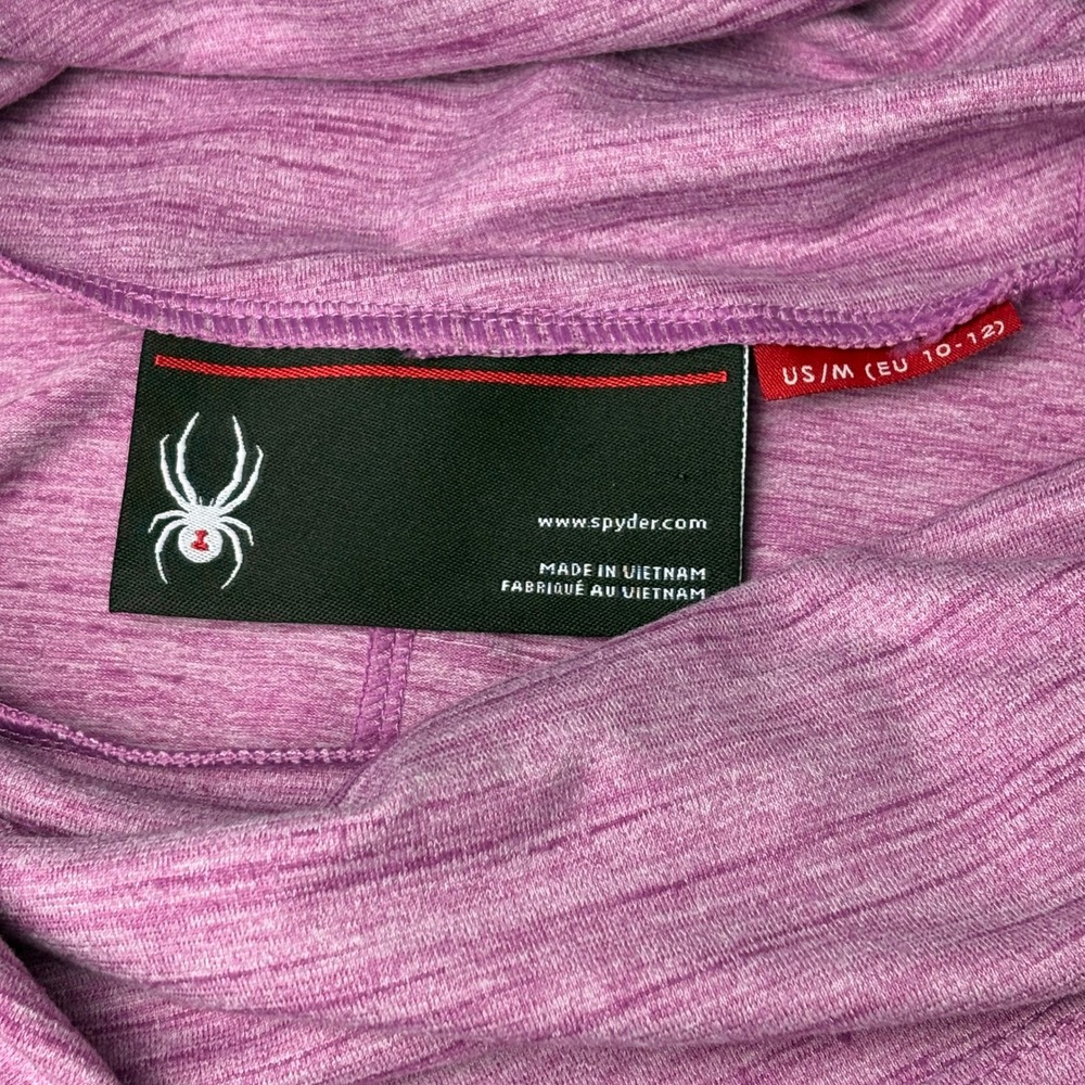 NWT Spyder Solitude Funnel Neck‎ Grape L/S Top Women M. Ski Mountains Cozy Cabin - Picture 7 of 15